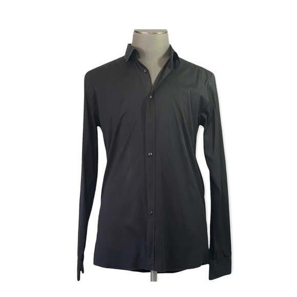 HUGO BOSS Button Front Long Sleeve Slim Fit Men’s Cotton Dress Shirt - Picture 2 of 6